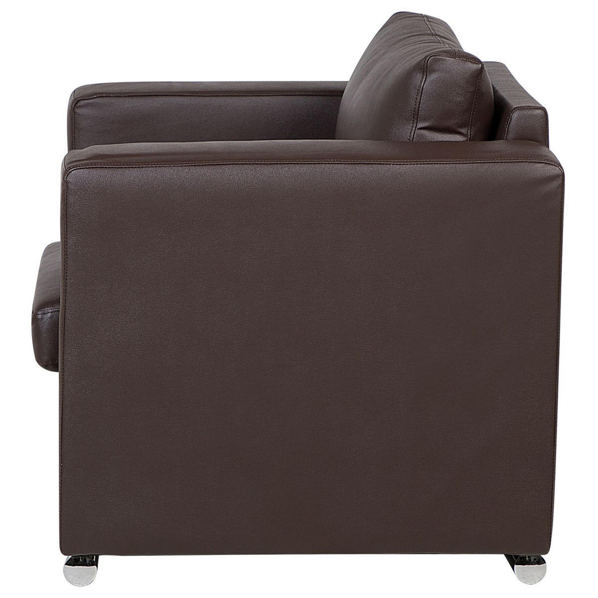 SESSEL Leder braun Helsinki - Braun, Leder (96/72/76cm) - Beliani