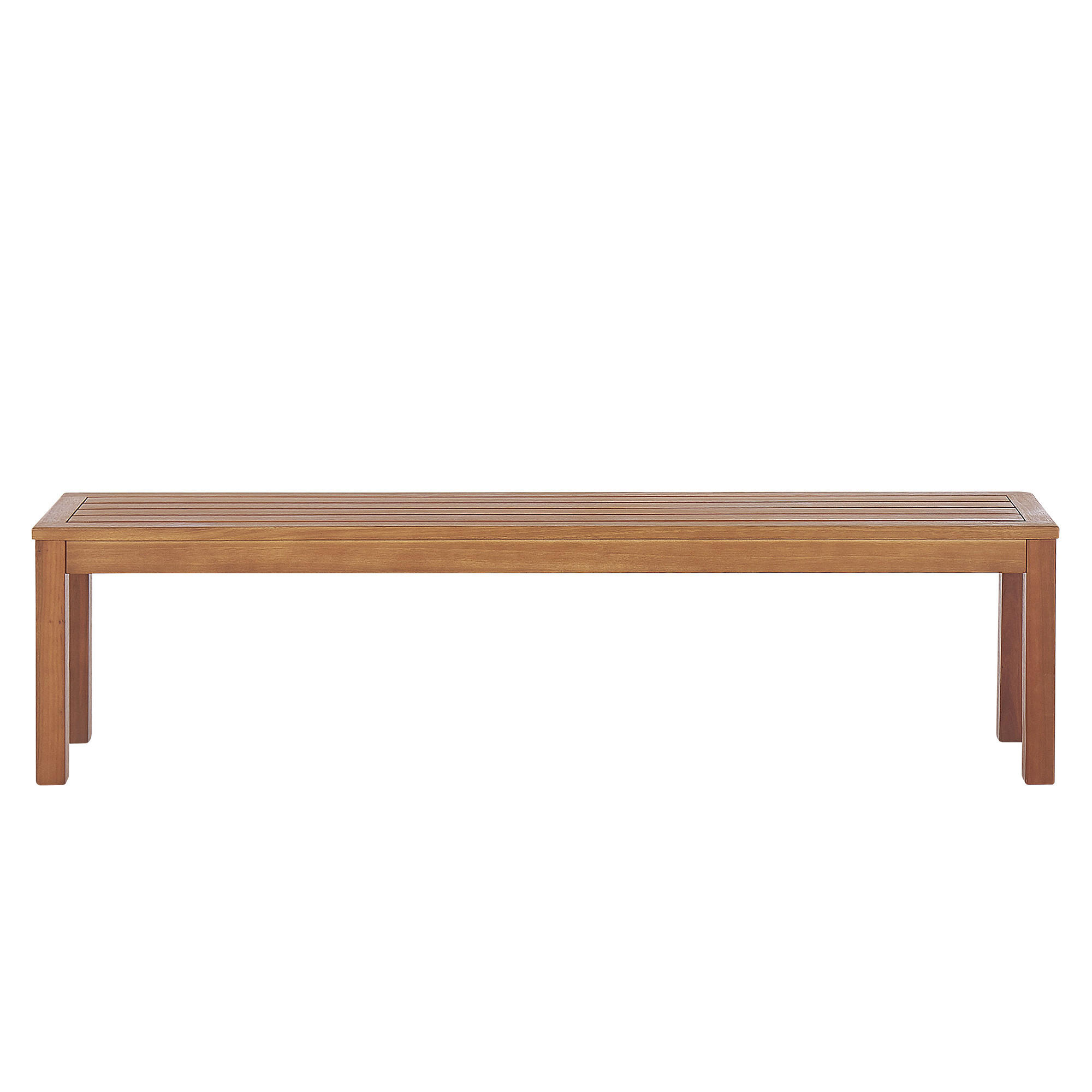 GARTENBANK Eukalyptusholz hellbraun 170 cm Monsano - Hellbraun, Holz (170/45/35cm) - Beliani