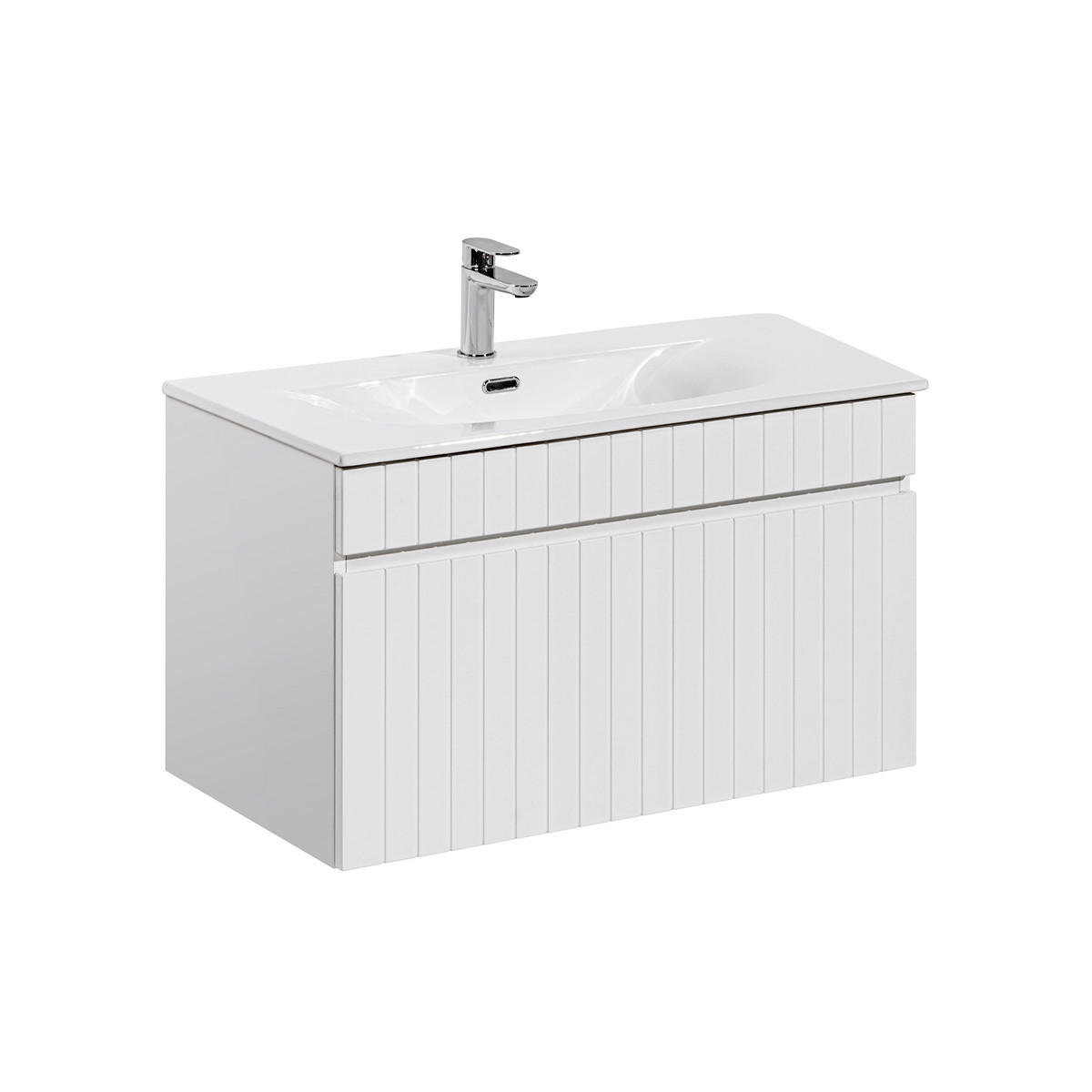 WASCHTISCH 80cm Zelie Weiß - Weiß, Holzwerkstoff (80/46/45cm) - Petits-meubles
