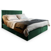 BOXBETT MURLO 160x200 cm mit Matratze und Topper - Grün - Grün, Holz (160/200cm) - MASSENO