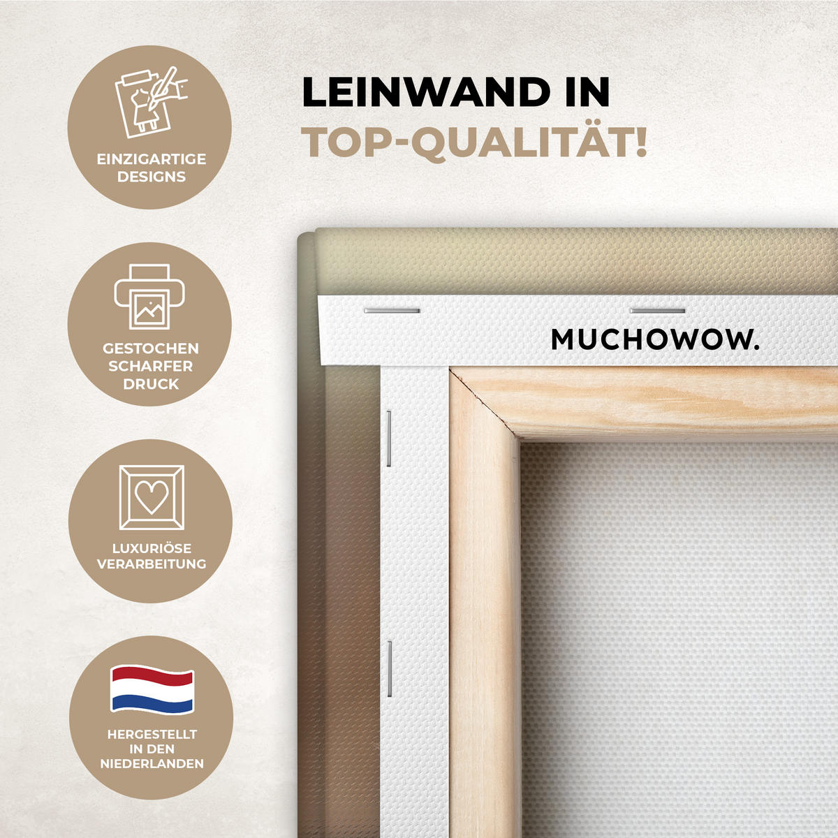 LEINWANDBILD Löwenzahn - Beige - Natur - Blume Deko Wohnzimmer 20x30 cm - Hellbraun, Textil (20/30cm) - MuchoWow