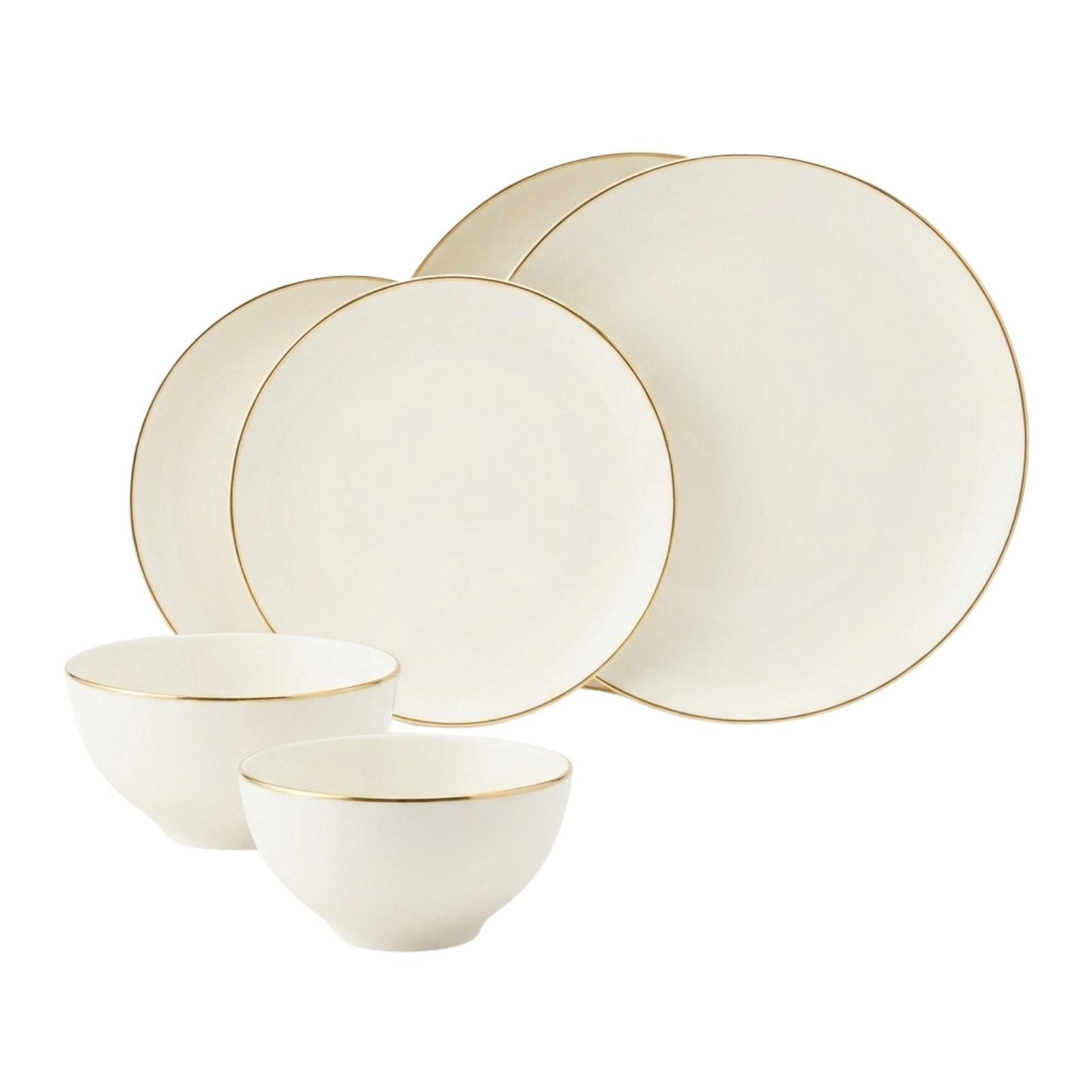 BASIC-SET Savona Goldlinie creme 6er Set - Creme, Keramik (1/1/1cm) - Seltmann Weiden