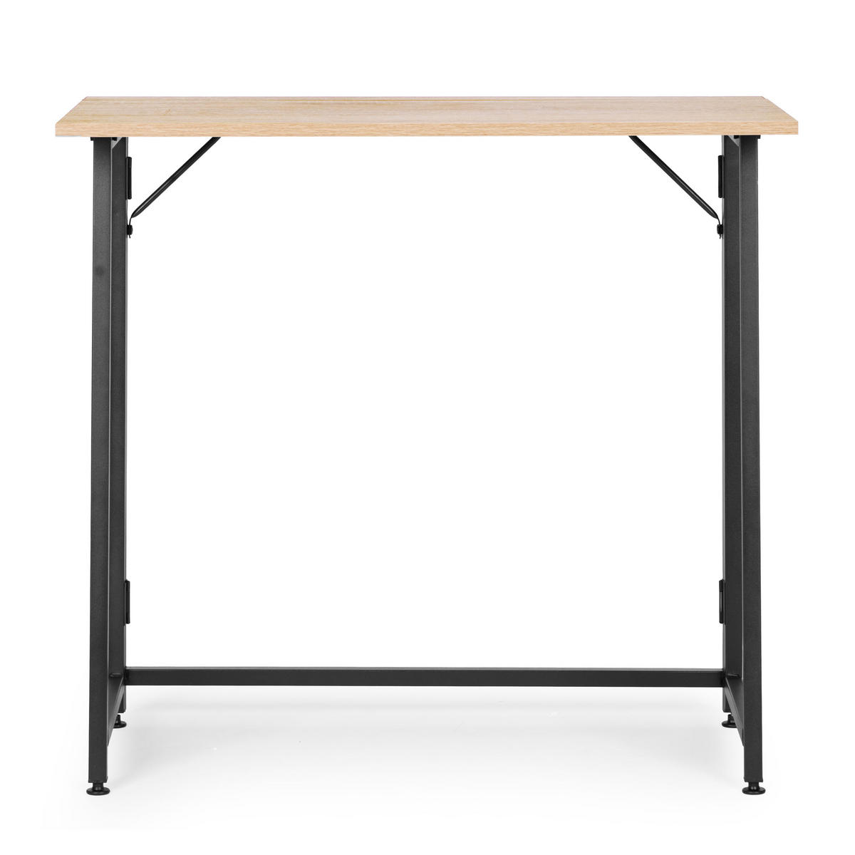 SCHREIBTISCH ARLO Eiche - Schwarz - Braun, Holzwerkstoff (45/80/76cm) - Mat-Haus