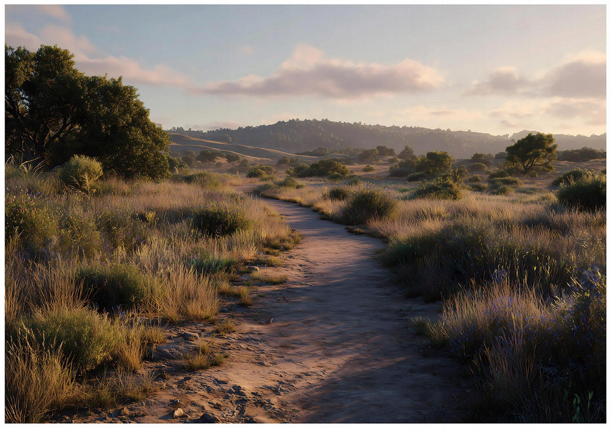 FOTOTAPETE Landschaft Natur Braun 350x250 cm - Multicolor, Papier (350/250cm) - Wallarena