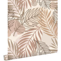 TAPETE Blätter 50 x 900 cm - Beige, Papier (50/900cm) - ESTAhome