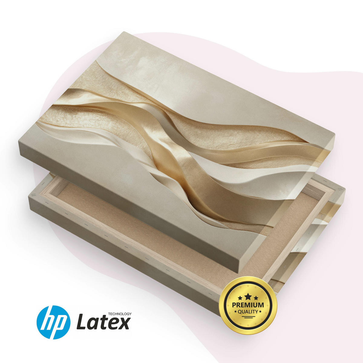 LEINWANDBILD Abstraktion Glamour 3D Effekt 120/80 cm - Beige/Braun, Textil (120/80cm) - Muralo