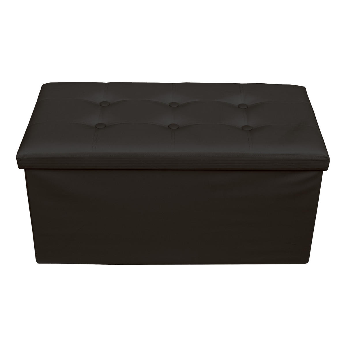 FUSSHOCKER Schwarz 38/76/38 cm - Schwarz, Textil (38/38/76cm) - Mobili Rebecca