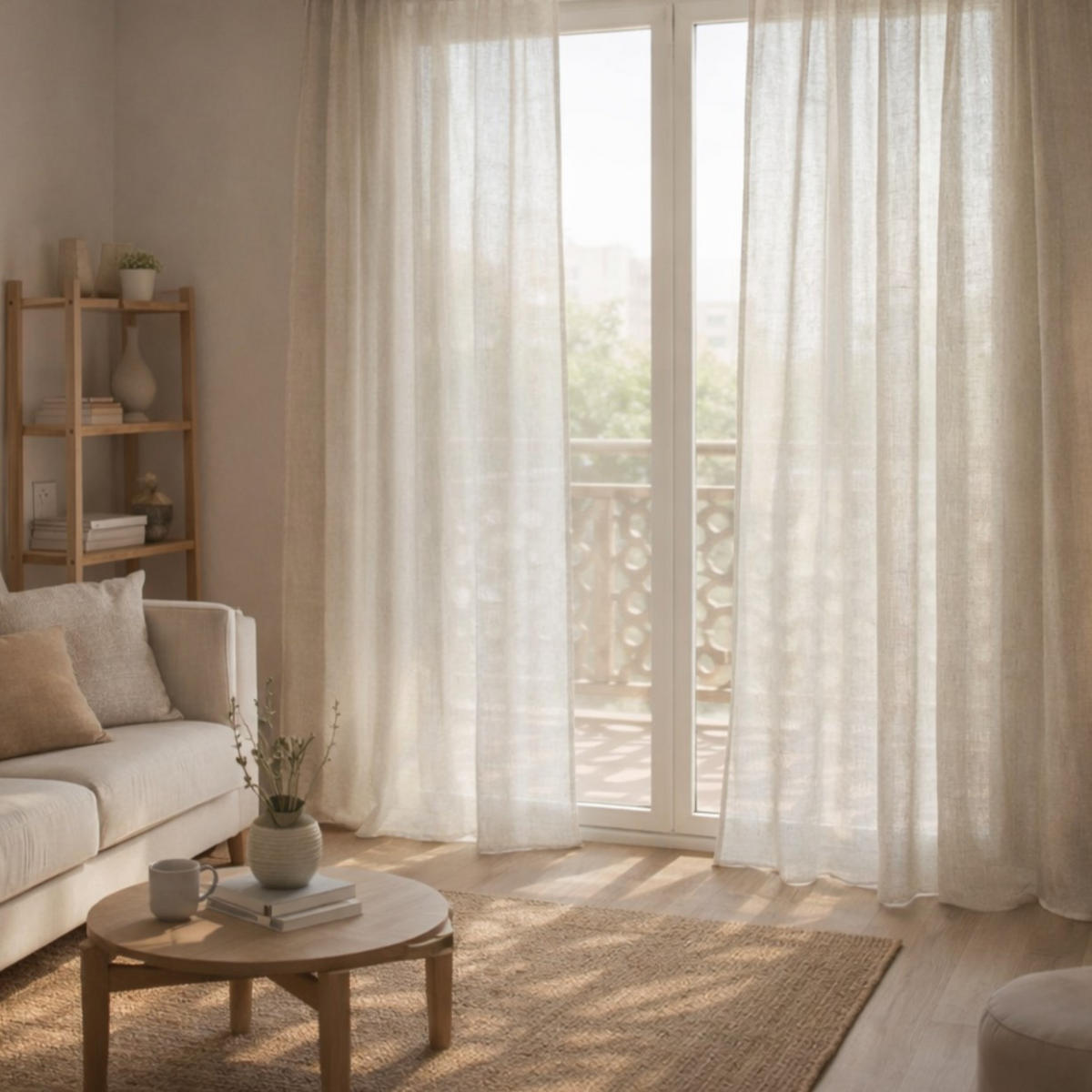 VORHANG MIT KRÄUSELBAND, lichtdurchlässig, Farbe Beige, 200X300 - Beige, Kunststoff (200/300cm) - STORESDECO