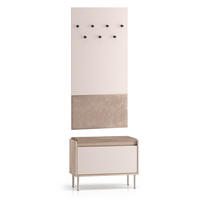 EINGANGSMÖBEL Alos Kaschmir und Holz - Beige, Holzwerkstoff (69/143/7cm) - Petits-meubles