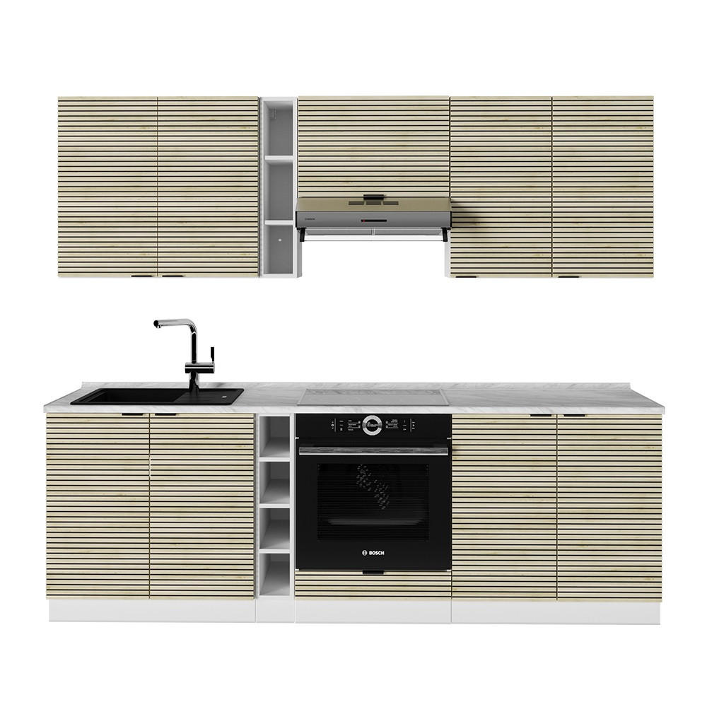 KUCHYŇSKÝ KOUT Fame-Line Dubový panel/bílá - bílá/barva dubu, kompozitní dřevo (235/81.6/46cm) - Vicco