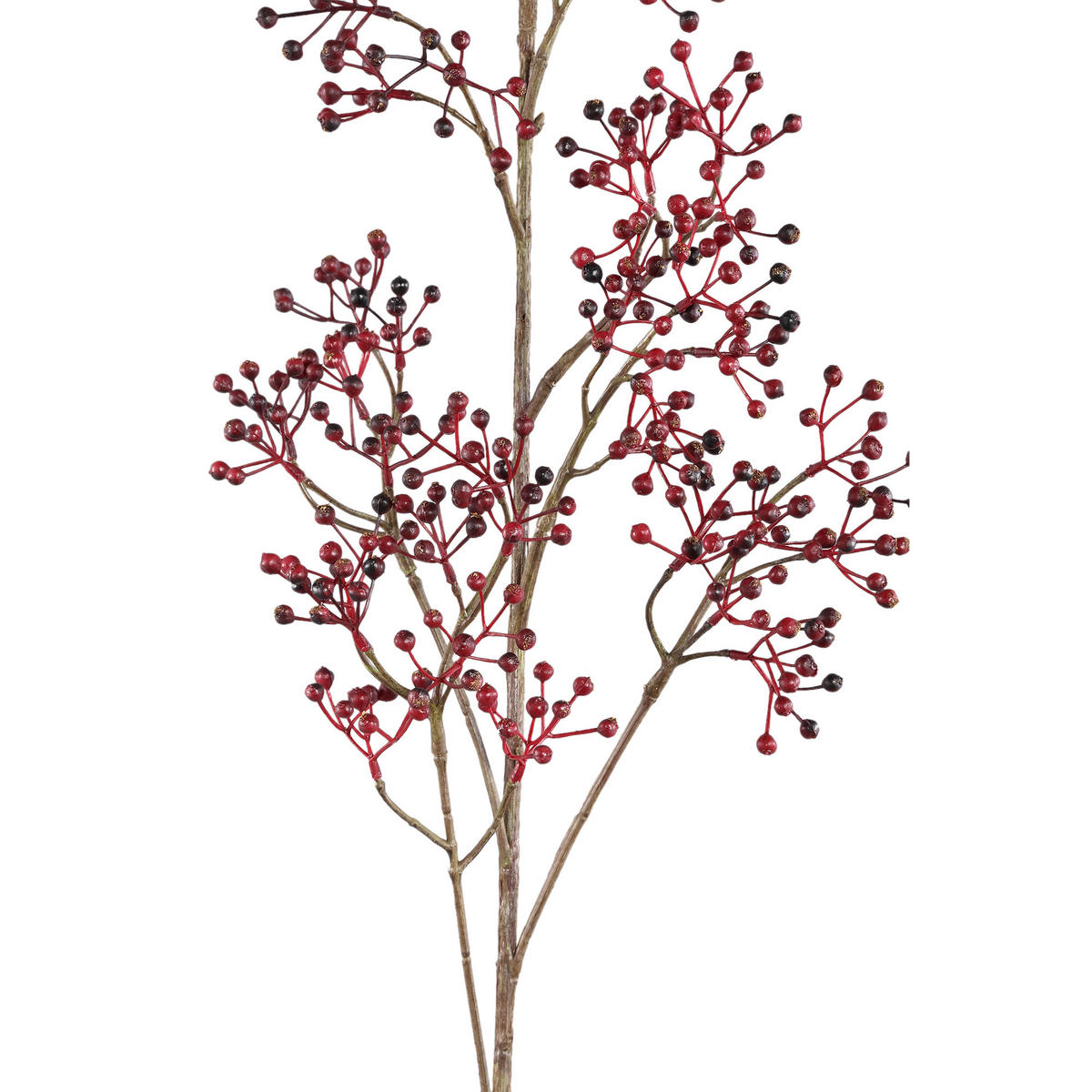 KUNSTZWEIG Berry Rot 55/54/103cm - Rot, Kunststoff (54/103/55cm) - PTMD Collection