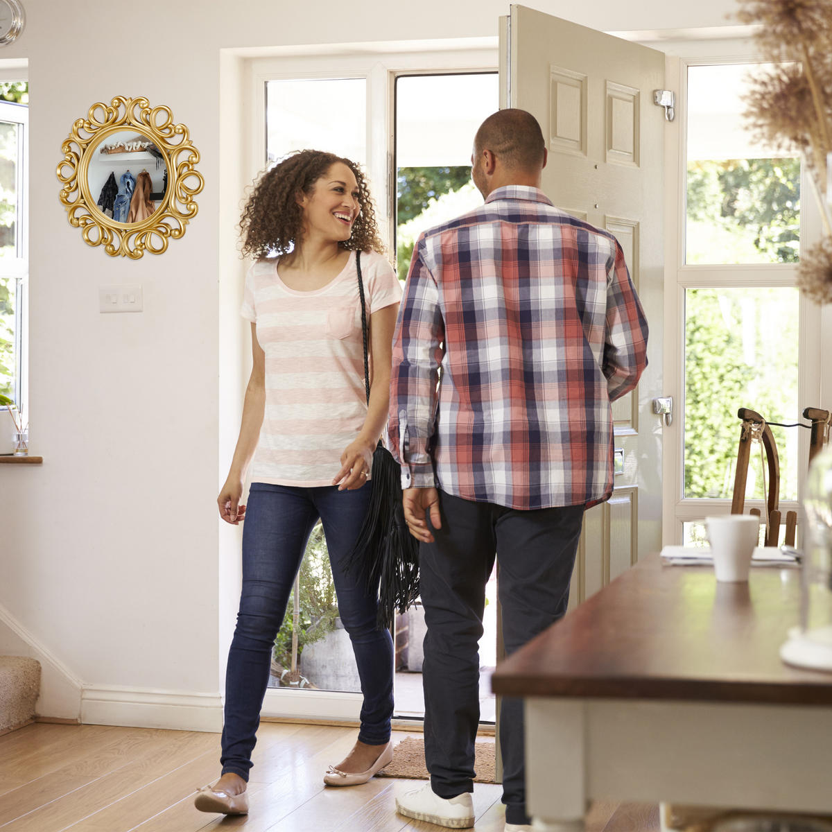 WANDSPIEGEL - Multicolor, Glas/Wellpappe (50/50/3cm) - Relaxdays