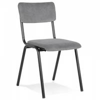 STUHL grau 49.5x83x59cm - Anthrazit/Schwarz, Textil (49.5/83/59cm) - AlterEgo