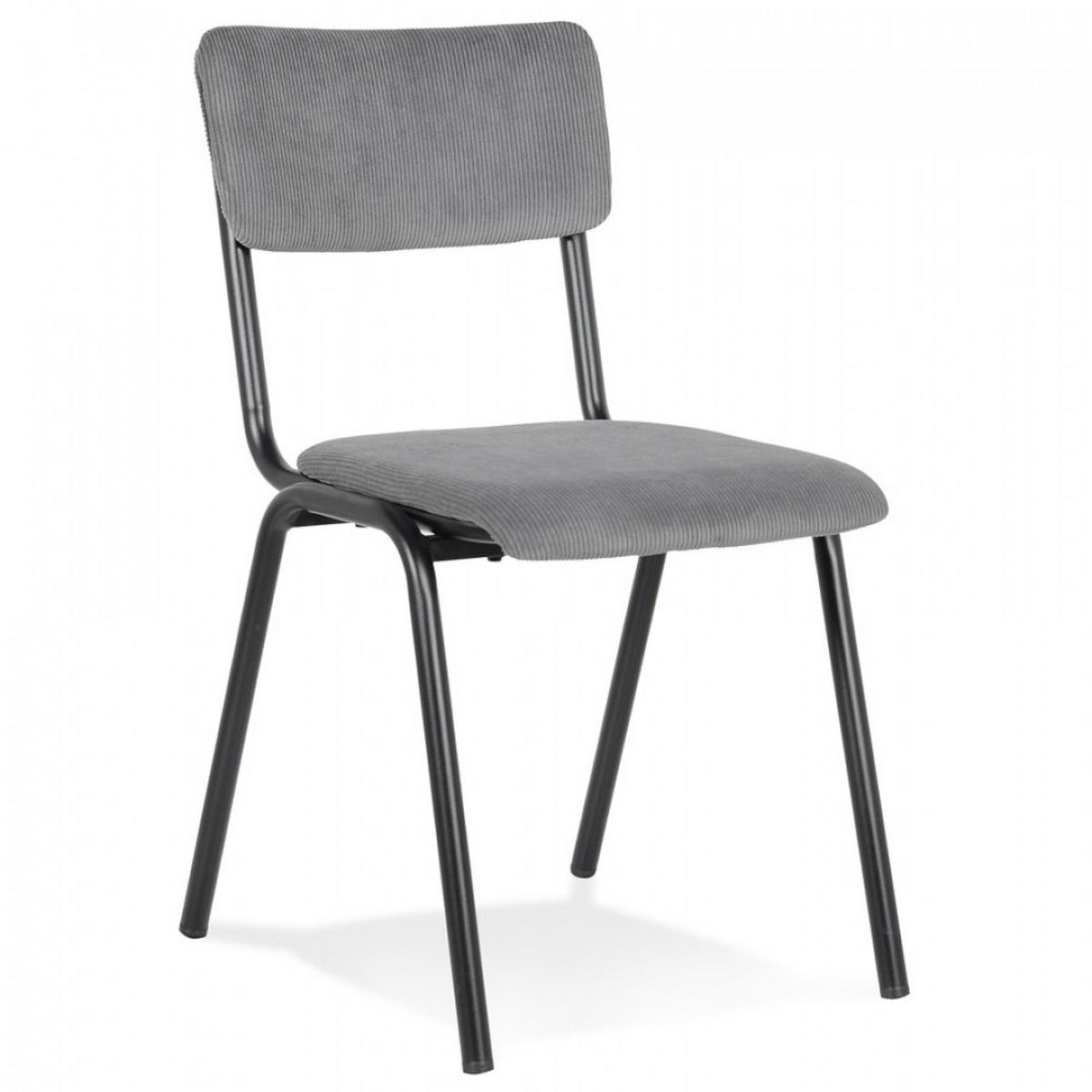 STUHL grau 49.5x83x59cm - Anthrazit/Schwarz, Textil (49.5/83/59cm) - AlterEgo