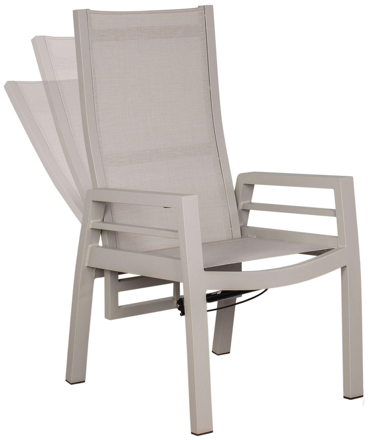 GARTENMÖBELSET Sevilla & Malaga - Beige/Grau, Metall - Mr. Deko