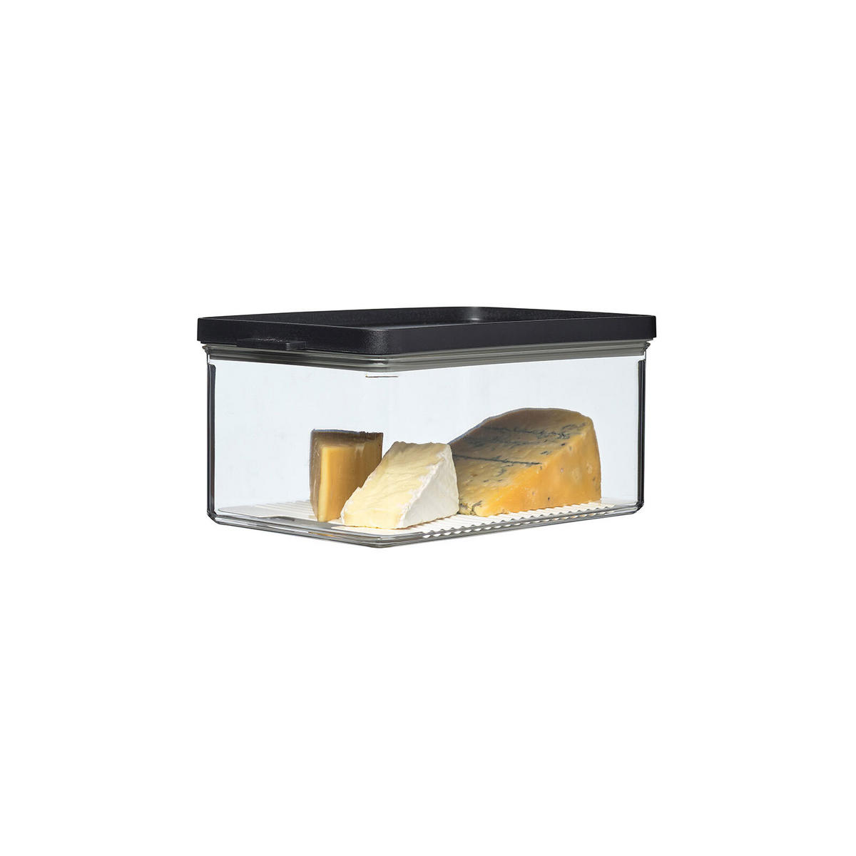 KÜHLSCHRANKDOSE KÄSEDOSE Omnia Black 2000 ml - Schwarz, Kunststoff (14.9/11/23cm) - Mepal