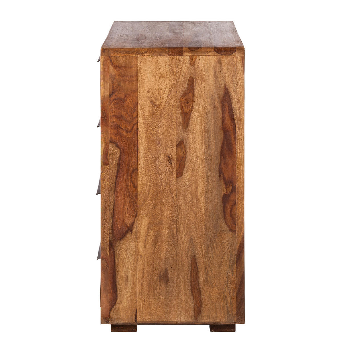 KOMMODE - Sheesham massiv - Sheeshamfarben, Holz (100/90/46cm) - home24