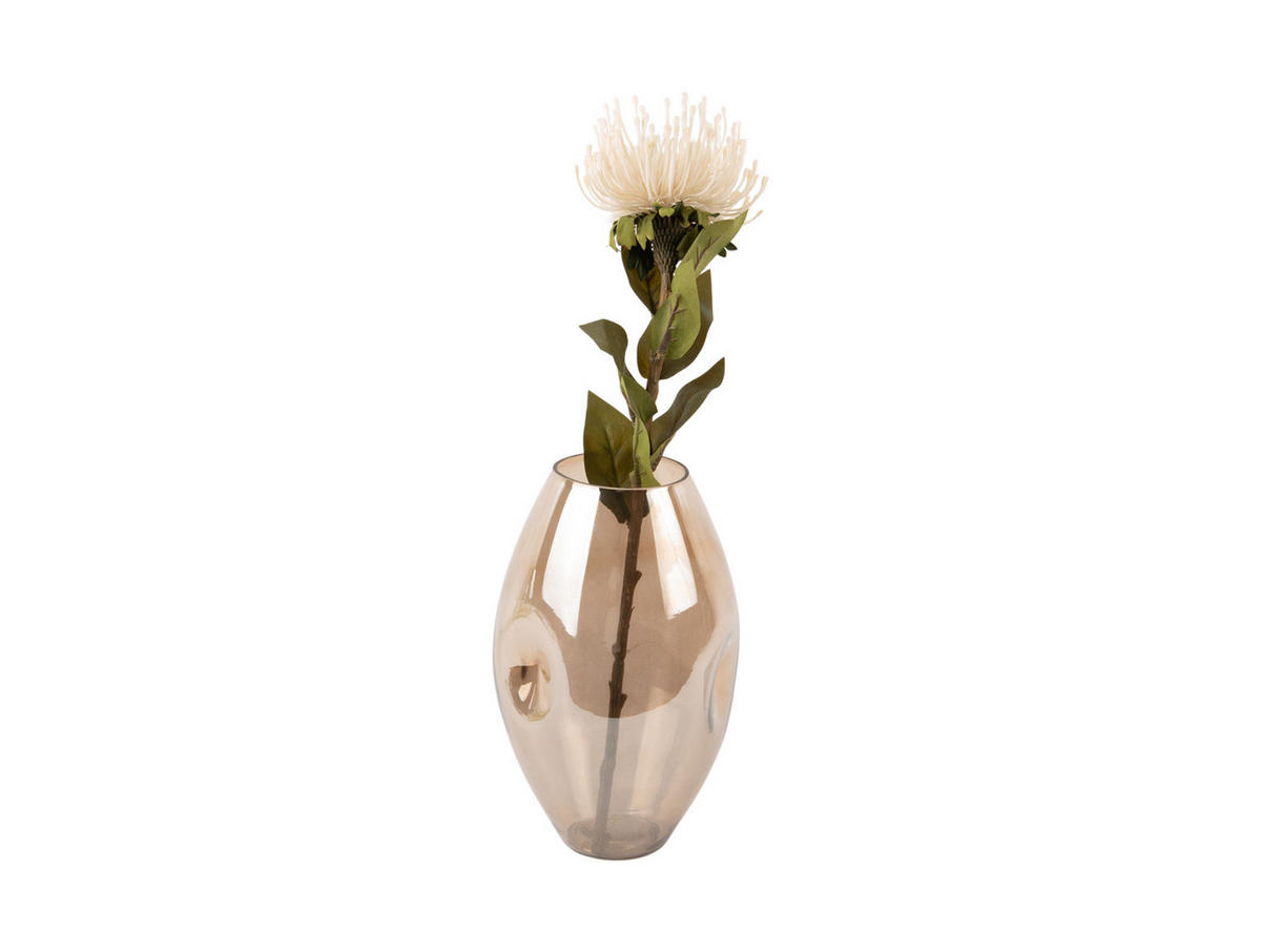 VASE Luster Organic 15/15/23.5 cm - Braun, Glas (15/23.5cm) - Present Time