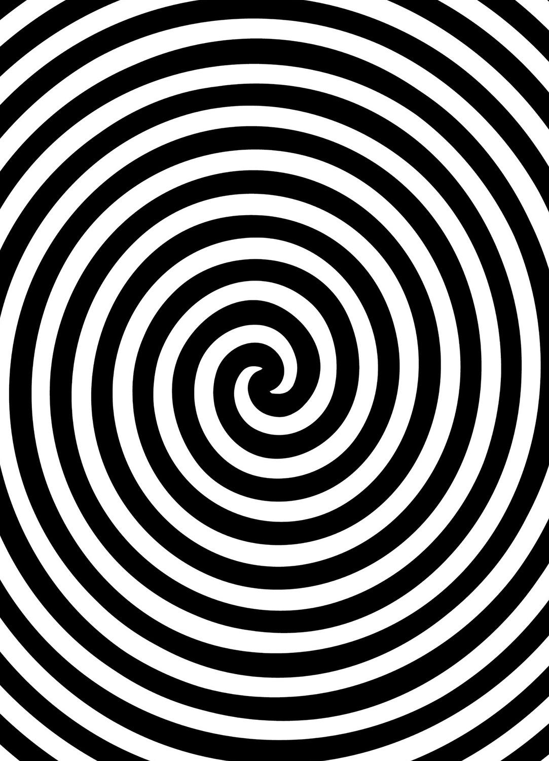 VERDUNKELUNGSROLLO 130x180 cm Hypnotisierender Kreis - Schwarz, Textil (130/80cm) - TULUP
