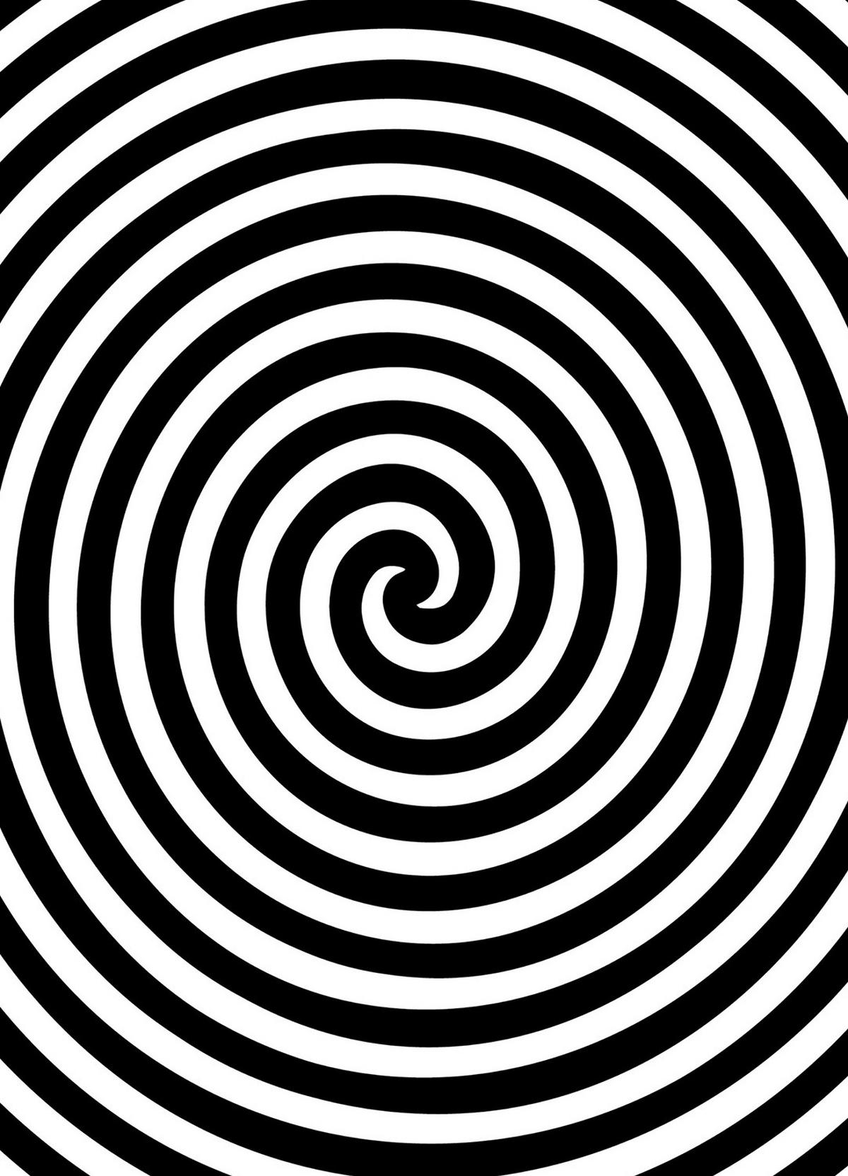 VERDUNKELUNGSROLLO 130x180 cm Hypnotisierender Kreis - Schwarz, Textil (130/80cm) - TULUP