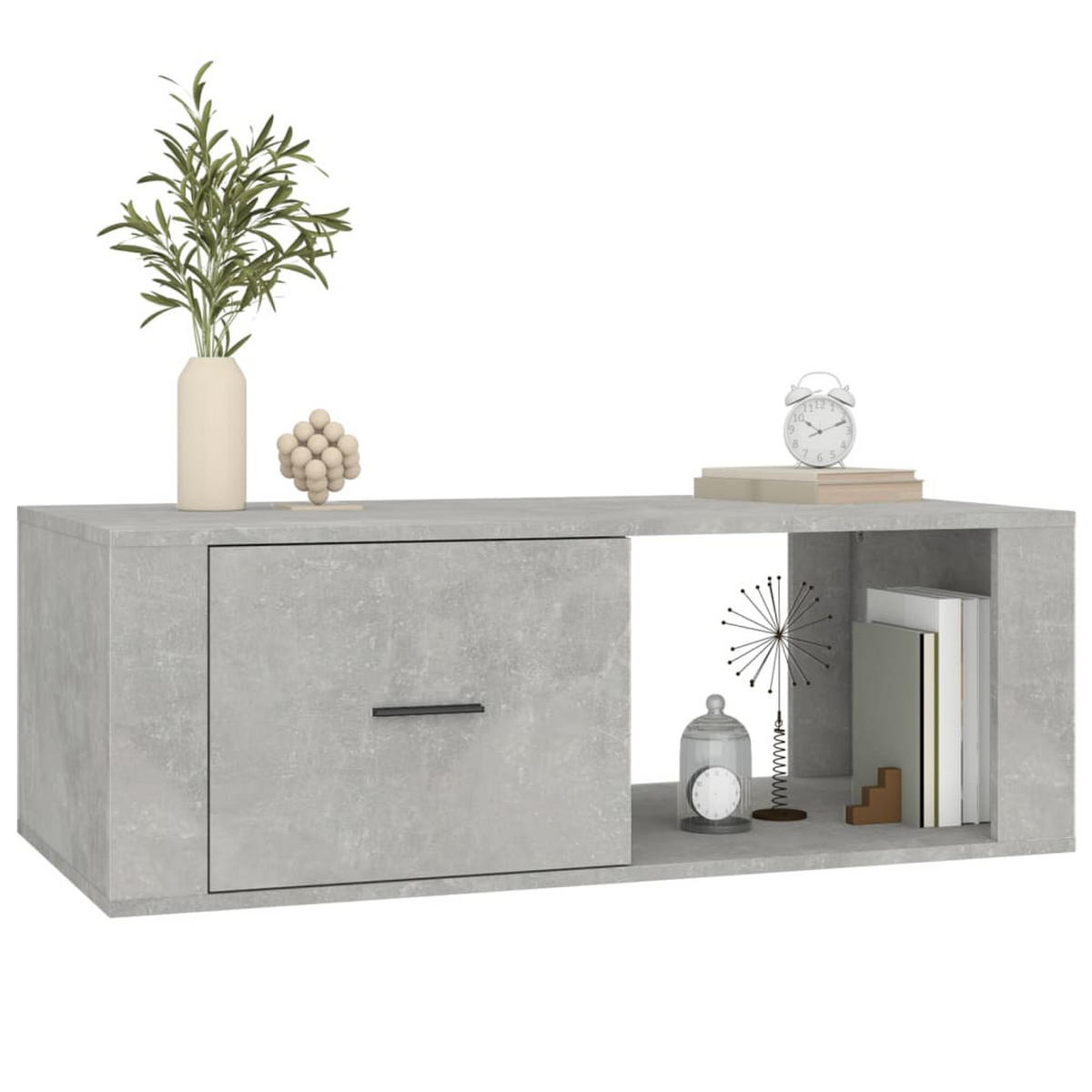 COUCHTISCH Betongrau 100x50,5x35 cm Holzwerkstoff - Grau, Holzwerkstoff (100/50.5/35cm) - furnicato