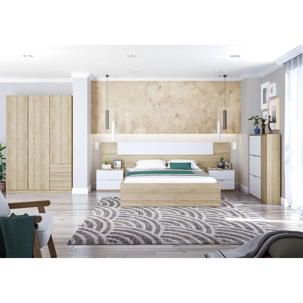 SCHUHMÖBEL 3 Klappen und 1 Tür 30 Paar Schuhe - L106 cm - Weiß, Holzwerkstoff (22/115/106cm) - Calicosy