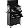 WERKZEUGWAGEN ,Rollen Ø 100 mm,schwarz - Schwarz, Metall (33/110/69cm) - tectake