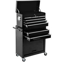 WERKZEUGWAGEN ,Rollen Ø 100 mm,schwarz - Schwarz, Metall (33/110/69cm) - tectake
