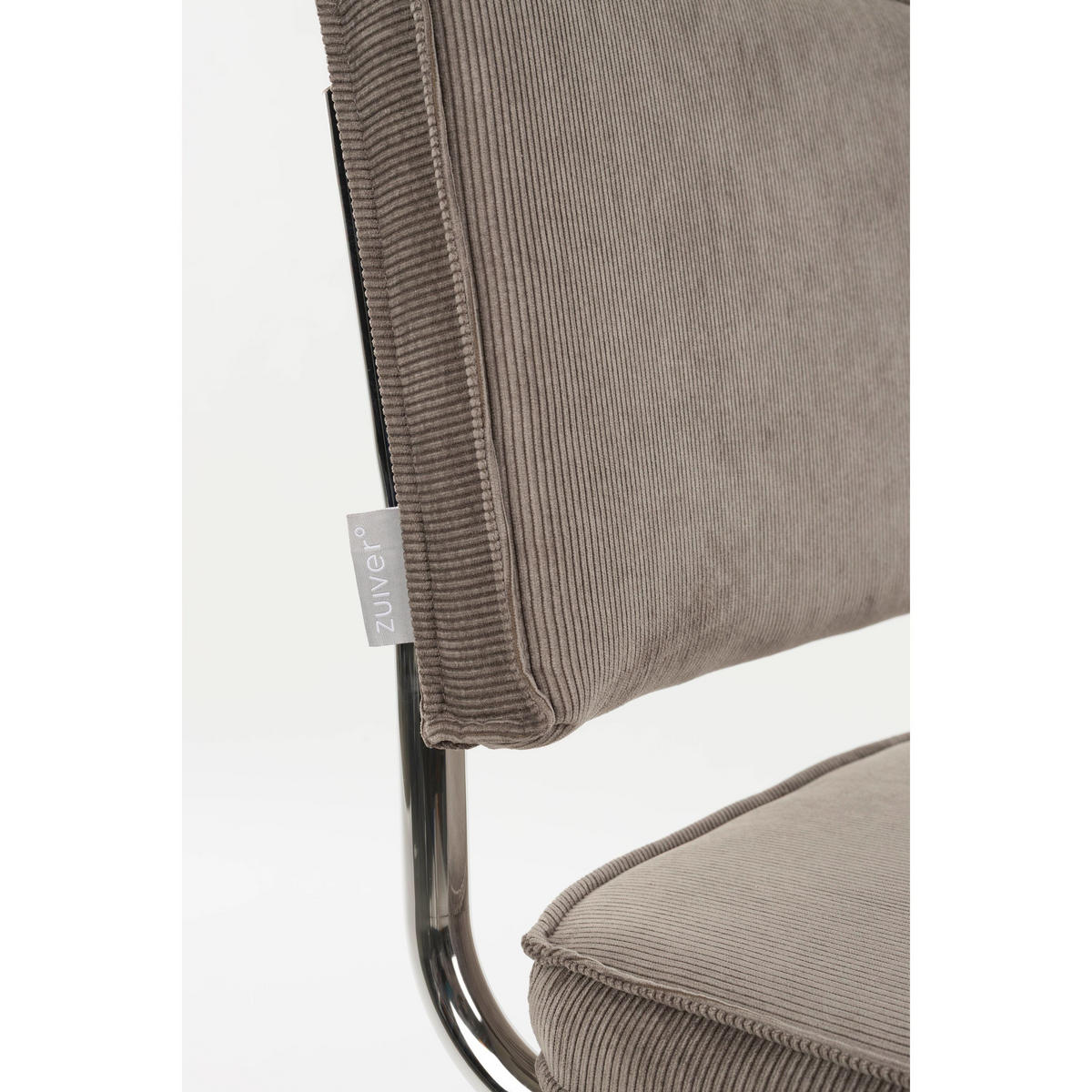 ESSZIMMERSTUHL Ridge Kink Rib Grau - 2 er Set - Dunkelgrau, Textil (48/85/50cm) - Zuiver