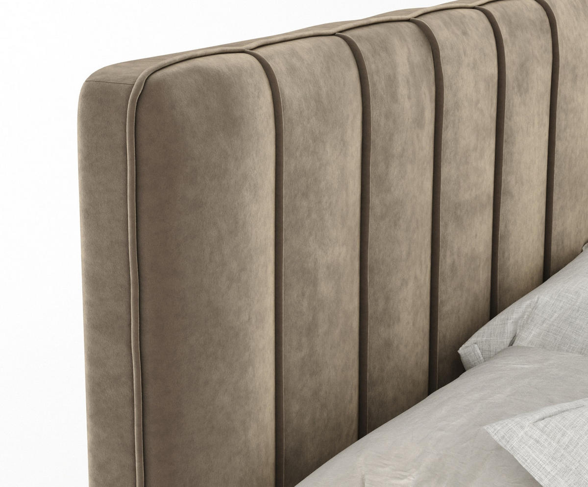 BOXSPRINGBETT Novara Braun 140/200 cm - Schwarz/Braun, Holz/Holzwerkstoff (140/200cm) - Maison de Reve