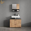 BADMÖBEL-SET Ronco Goldkraft Eiche/Anthrazit 2 Teile - Anthrazit/Eiche Wotan, Holzwerkstoff (80/58/41cm) - Livinity®