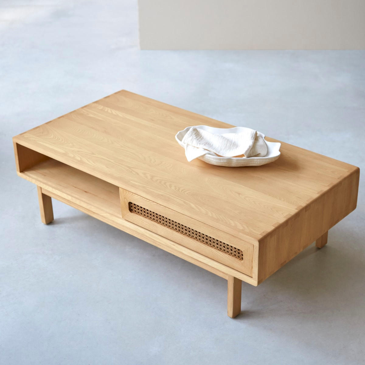 COUCHTISCH Luis Natur aus Ulme - Naturfarben, Holz (60/115/35cm) - Tikamoon