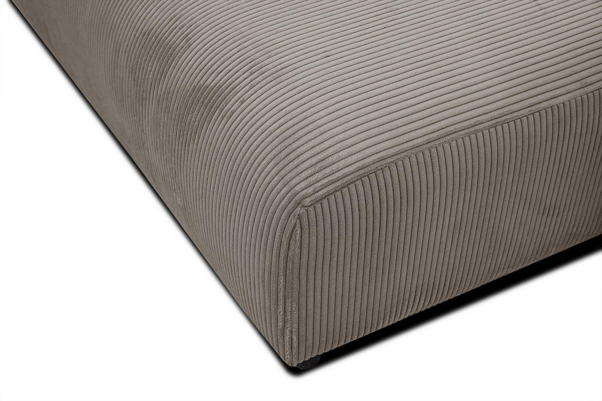 ECKSOFA TAUER 5-Sitzer, taupe - Taupe/Schwarz, Holzwerkstoff/Kunststoff (292/174cm) - Courtois Laville