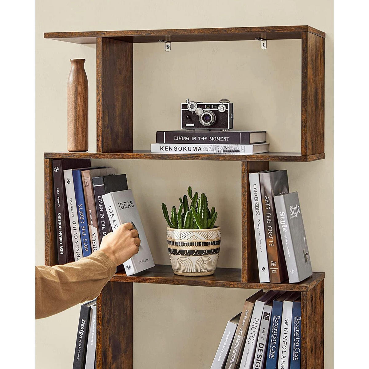 BÜCHERREGAL BANGUI - Braun, Holzwerkstoff (24/190.5/70cm) - Hansiro