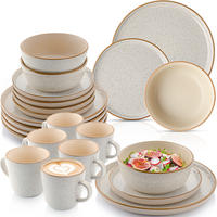 KOMBISERVICE RIO CREME - 24 teilig aus Steingut - Creme, Stein (50/30/80cm) - Sänger