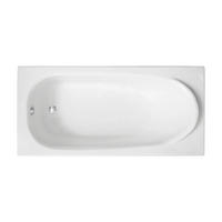 BADEWANNE Rechteck MEDIUM 160/75 mit Träger Ablauf Füße - Weiß, Kunststoff (75/56/160cm) - bad land