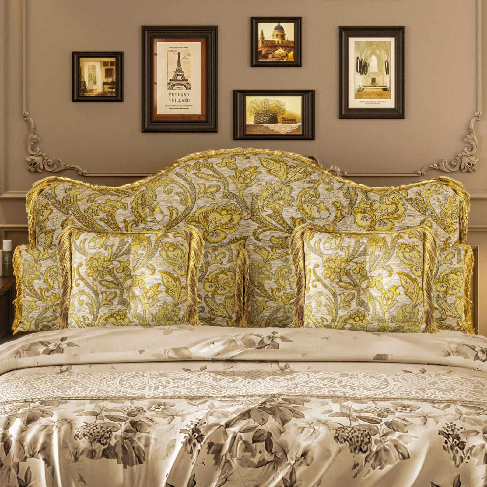 NACHTTISCHKISSEN Quaste Beige 60*140cm 5er-set - Beige, Textil (15/140cm) - Vercart