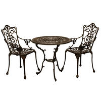 BISTROSET Boulder - Jugendstil - 3-teilig, Aluguss antik bronze - Braun, Metall - TPFGarden