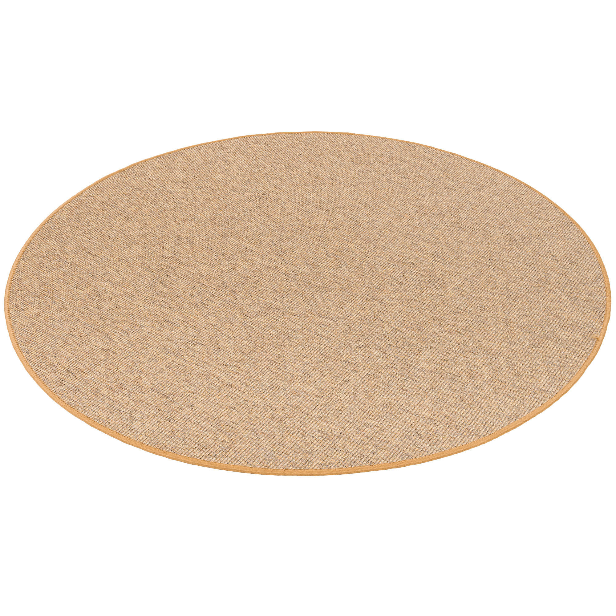 Thumbnail - Snapstyle Natur, Nussbaum, Textil, Rund, 133x133 cm, Teppiche & Böden, Teppiche, Flachgewebe-Teppiche