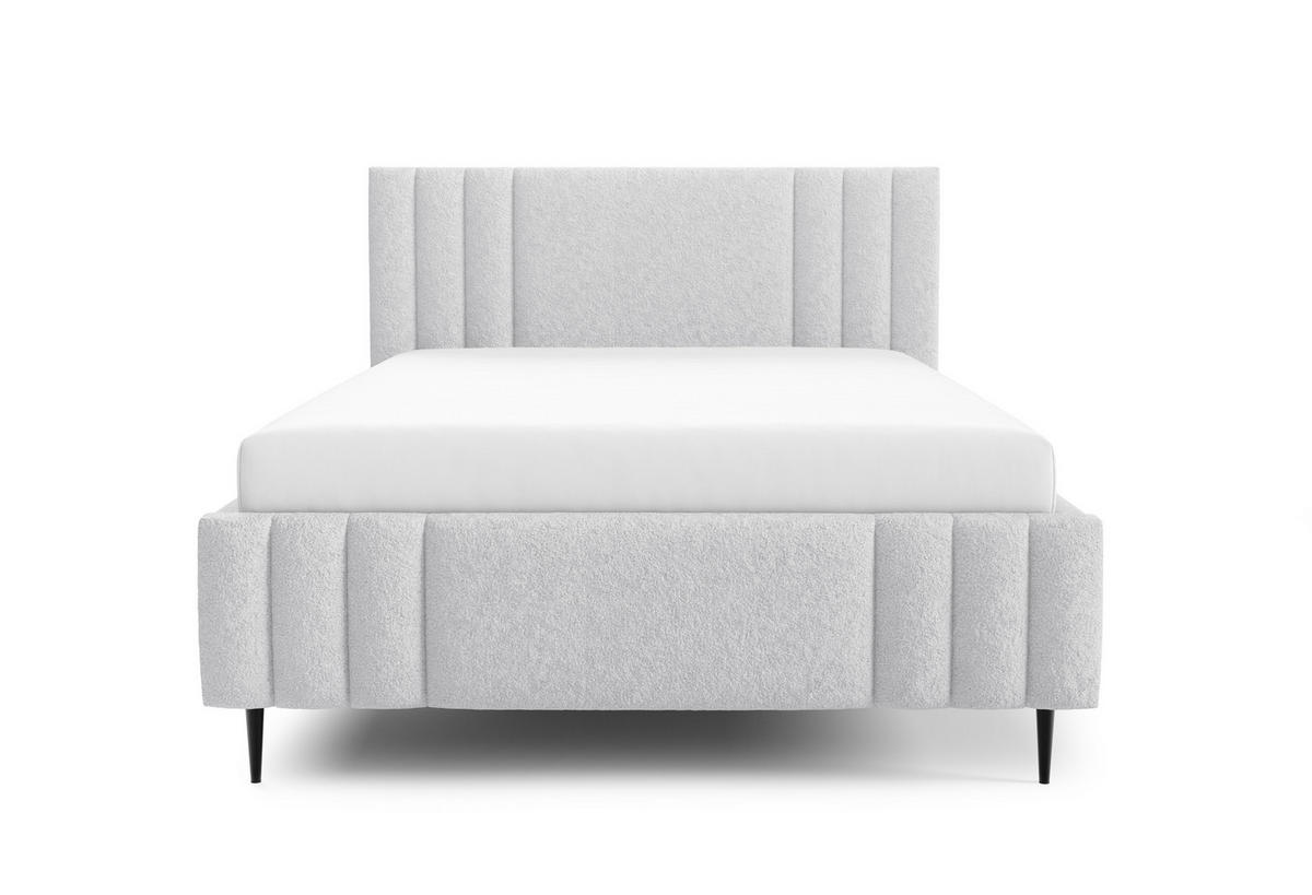 POLSTERBETT RIVIO LEG mit Beinen Bettkasten Lattenrost 180x200 Grau - Grau, Holz (180/200cm) - Furnistar