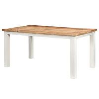 ESSTISCH - Mango massiv - Braun/Weiß, Holz (80/160/76cm) - home24