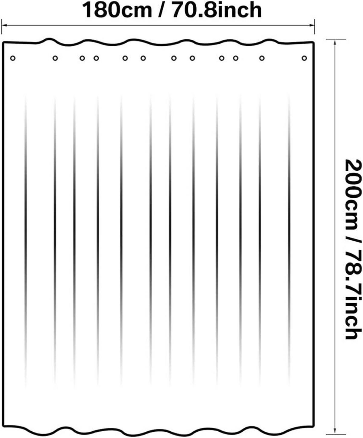 DUSCHVORHANG 180 x 200 cm Polyester Strand Muster wasserdicht 3D - Multicolor, Kunststoff (180/200cm) - MCBOSON