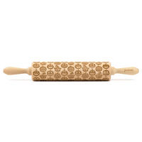 TEIGROLLE Halloween Kürbis, groß, 43 cm, Buchenholz - Braun, Holz (43cm) - Folkroll