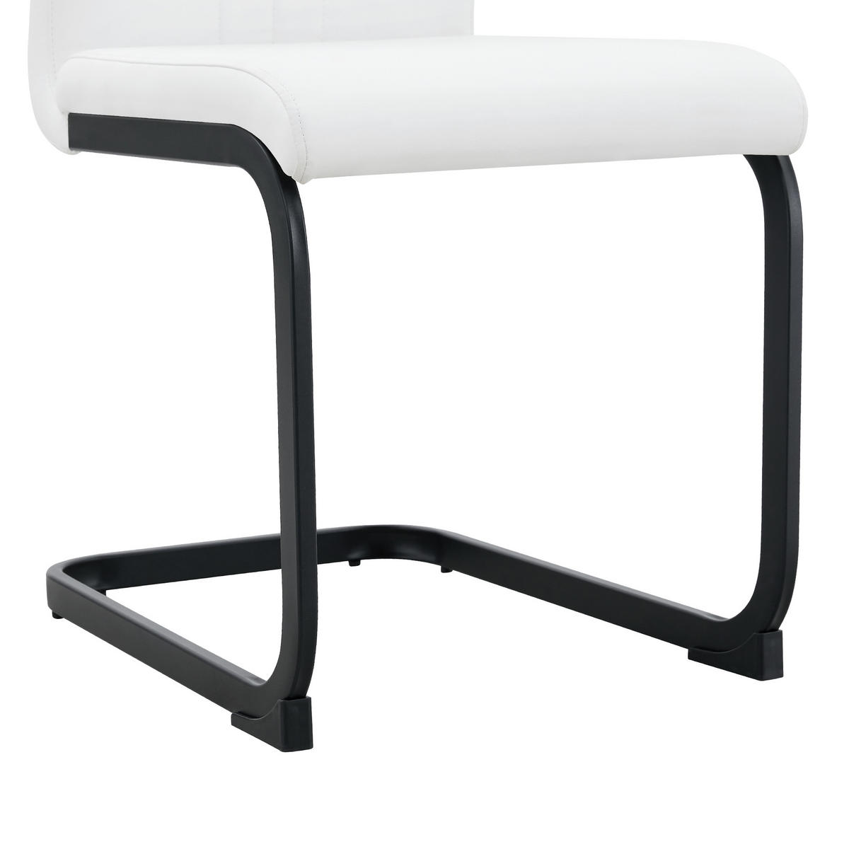 SCHWINGSTUHL DE-36785 2er-Set mit PU-Bezug und bogenförmigem Design Weiß - Schwarz/Weiß, Metall (40.5/98/52cm) - ComfortXL