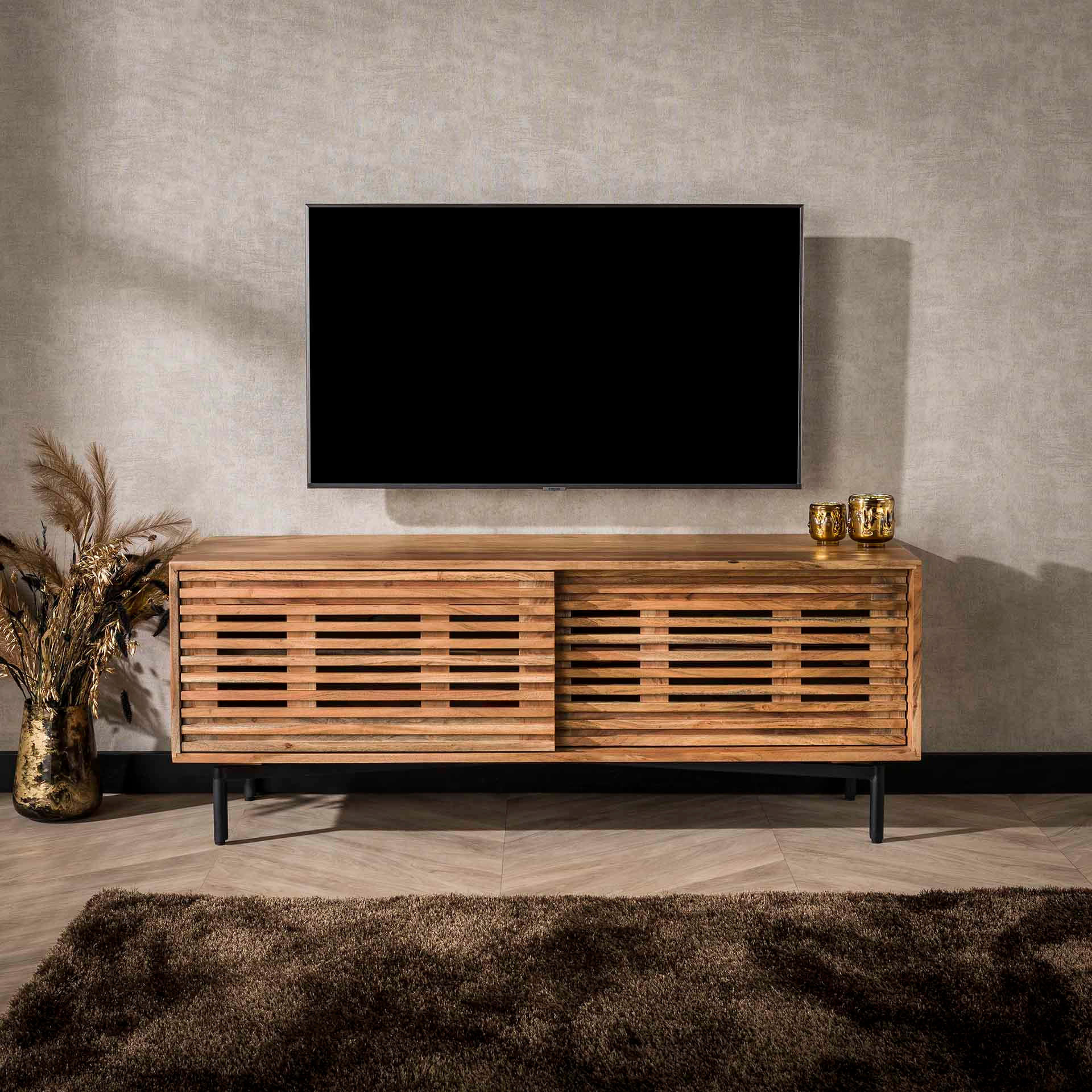 TV-MÖBEL Slide Braun 40/135/53 cm - Braun, Holz (135/53/40cm) - Hoyz Collection