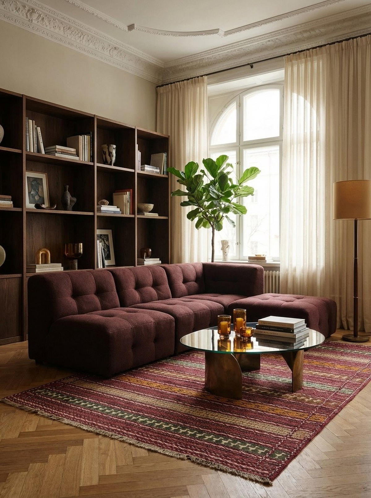 HANDWEBTEPPICH Kelim Kordi Violett 203/152 cm Schurwolle - Violett, Textil (152/203cm) - Looma