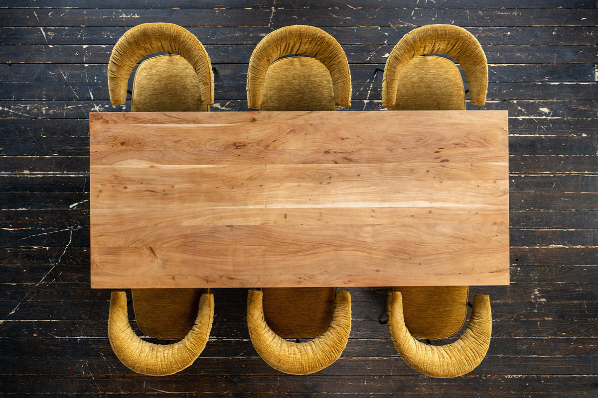 ESSTISCH MIT GERADER KANTE ARBORIO Braun Akazie - Schwarz/Braun, Holz/Metall (280/100/78cm) - KAWOLA