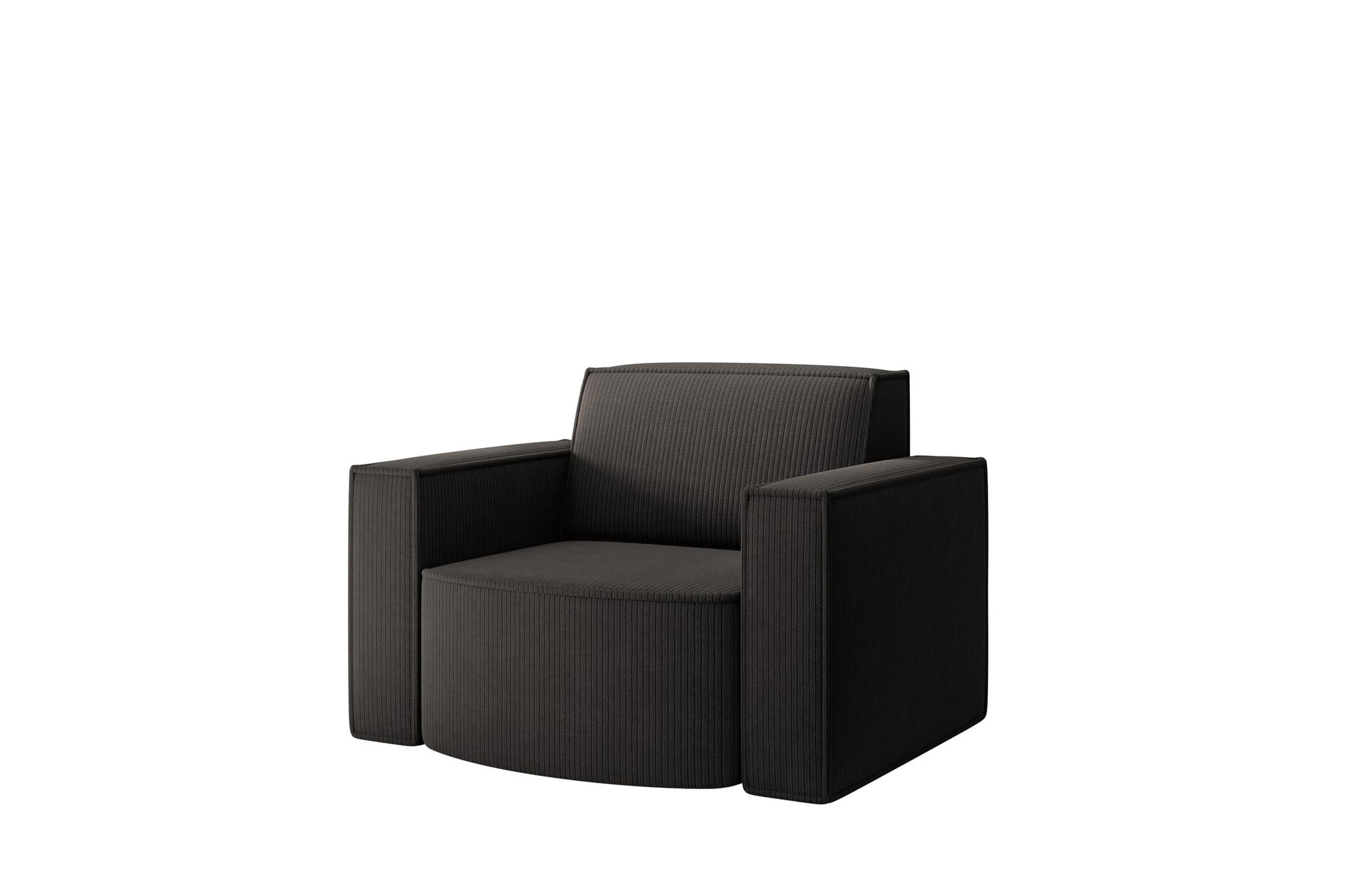 SESSEL Palma In Stoff Scala - Anthrazit, Holzwerkstoff/Textil (98/74/89cm) - Fun Möbel