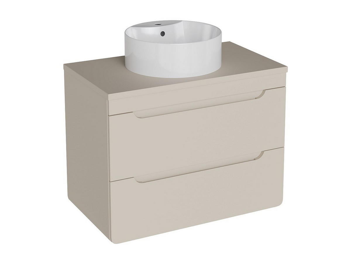EINZELWASCHTISCH - 80 cm x 46 cm - Holz, Platte - Beige - ARUBA - Beige, Holz (80/59/46cm) - Vente-Unique