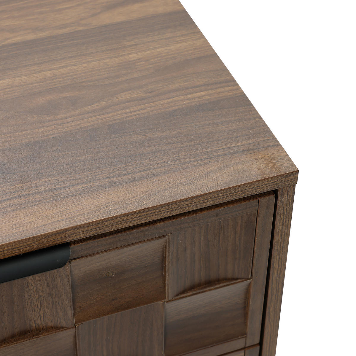 NACHTTISCH mit 2 Schubladen | B47 x T40 x H57 cm - Walnussfarben, Holzwerkstoff (47/57/40cm) - Hometopia